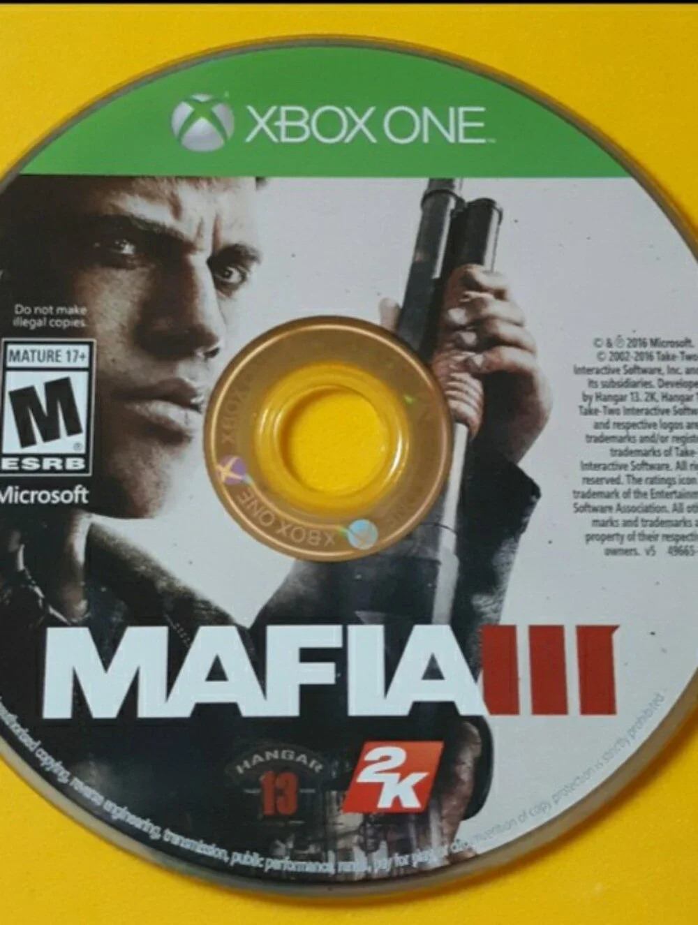 Microsoft Xbox One Mafia III Disc - White, Red, Green, Yellow